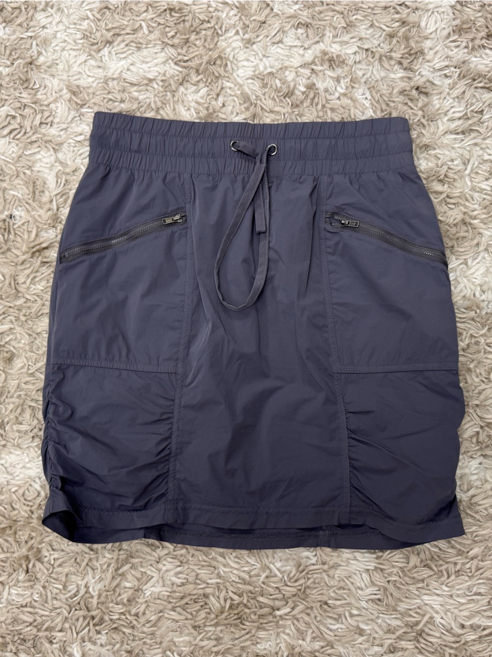 Wearables Everyday Drawstring Mini Skirt in Dark Gray